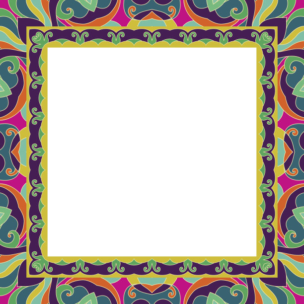 装饰彩色框架和地方的文字图片下载