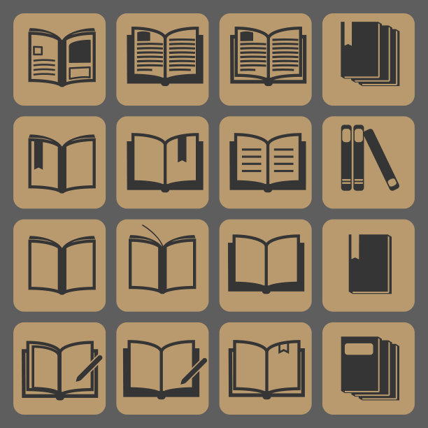 书籍图标矢量插图图片下载