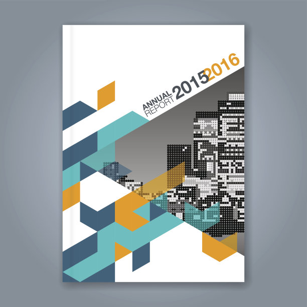 抽象最小几何形状多边形设计背景为企业年报书封面小册子传单海报图片下载