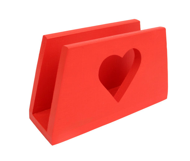 有心形孔的餐巾架图片下载