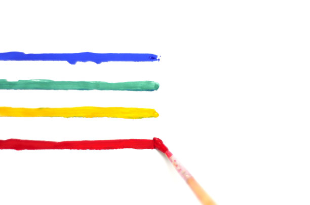 刷上油漆和彩色条纹图片下载