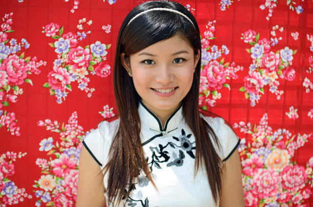 美丽的中国女人肖像图片下载