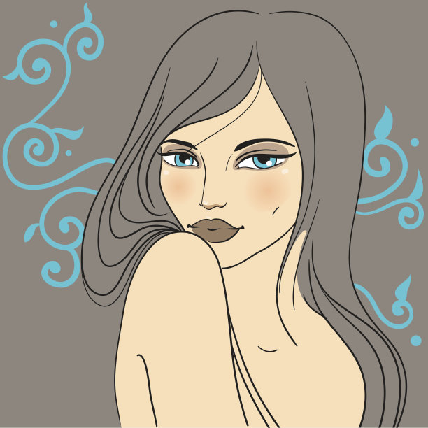 漂亮的女孩在时尚的风格图片下载