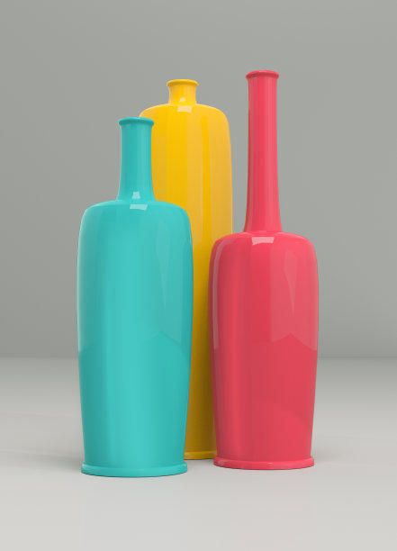 彩色艺术瓶工作室拍摄图片下载