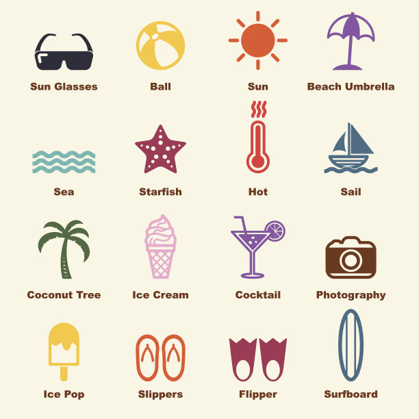 夏天的元素图片下载