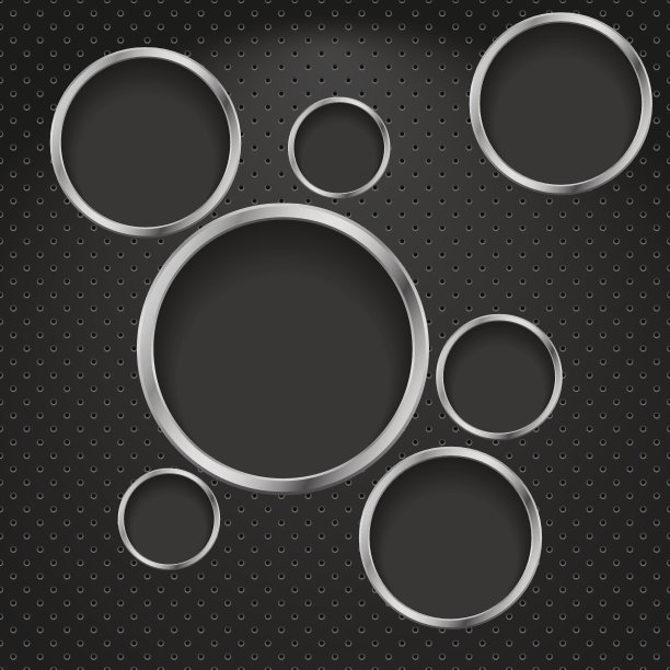 抽象背景与不同尺寸的金属圆图片下载