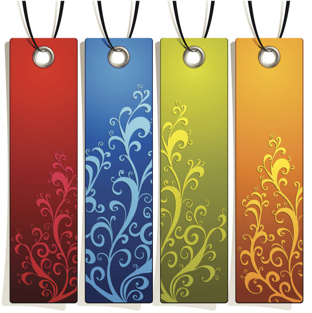 带有花卉元素的价格标签。图片下载