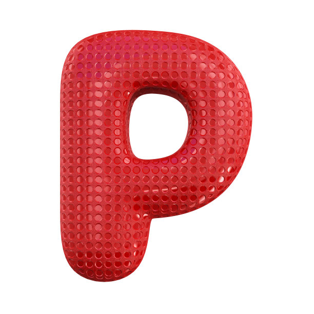 字母表中的充气字母。三维渲染图片下载