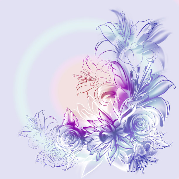 花。玫瑰、百合和甘菊图片下载