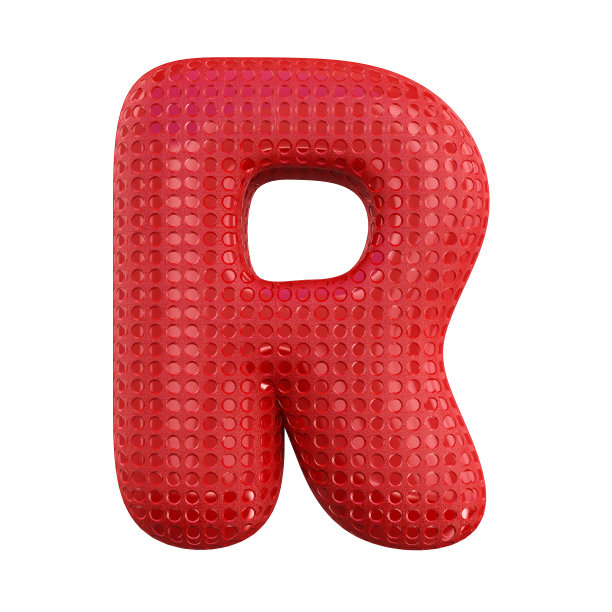 字母表中的充气字母。三维渲染图片下载