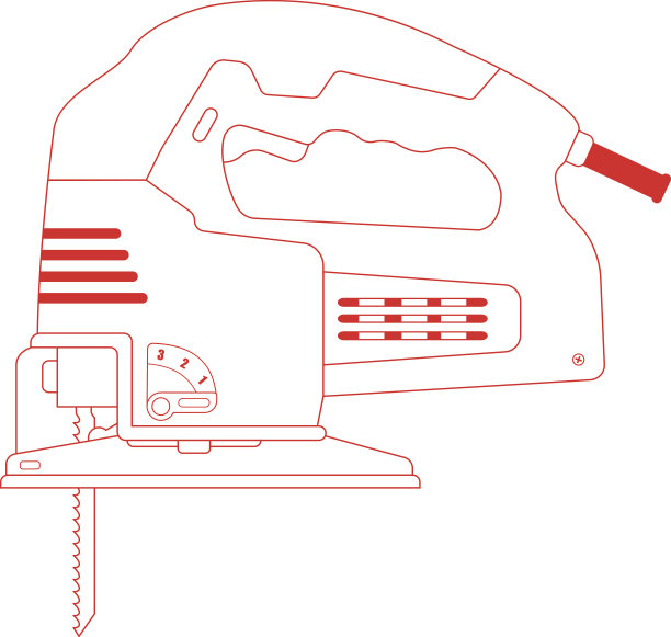 木工电锯夹具。轮廓图片下载