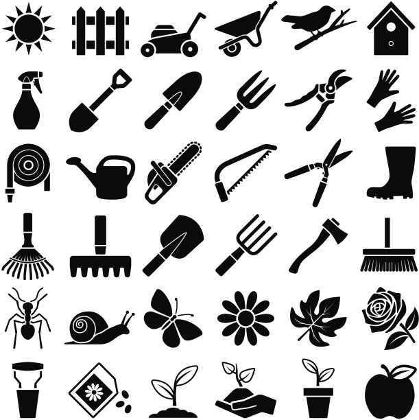 花园工具图标图片下载