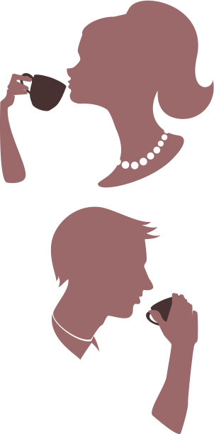 两个喝咖啡的图片下载