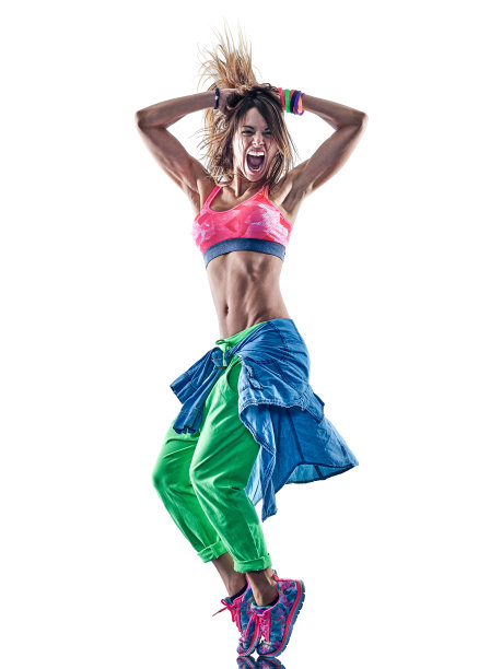 女舞者跳舞，健身，锻炼，单独锻炼图片下载