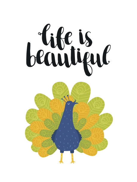 矢量贺卡与手绘字母图片下载