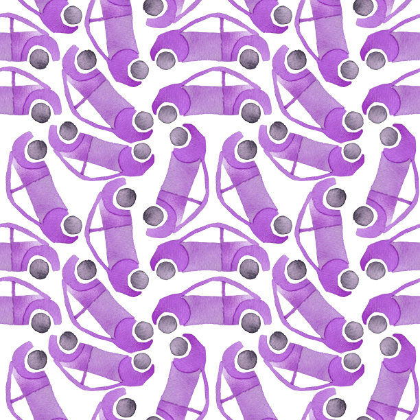 水彩玩具汽车图片下载