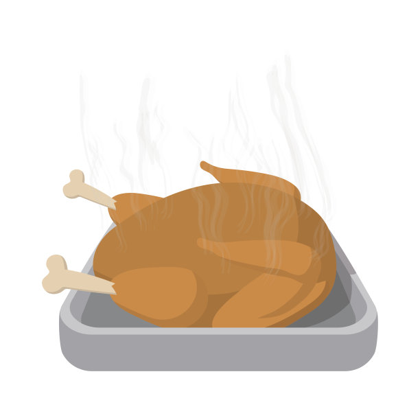 烤火鸡卡通图标图片下载
