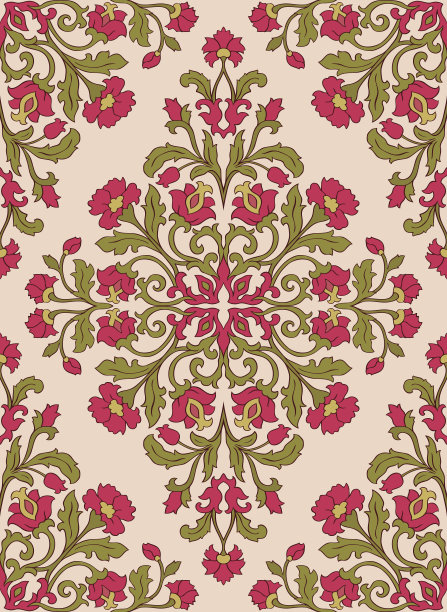 五彩缤纷的花装饰。素材图片