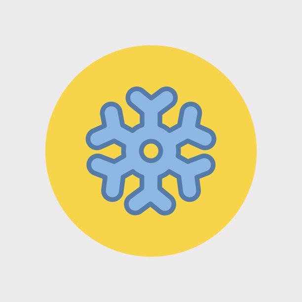 雪花扁平图标图片下载