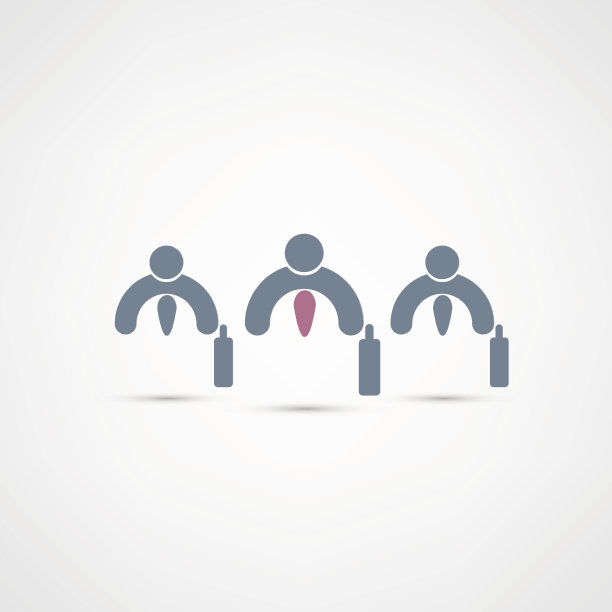 一个团队和一个领导的矢量插图图片下载