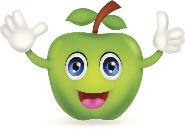 青苹果的卡通图片下载