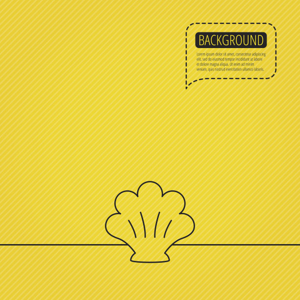 海贝壳图标。海贝的迹象。图片下载