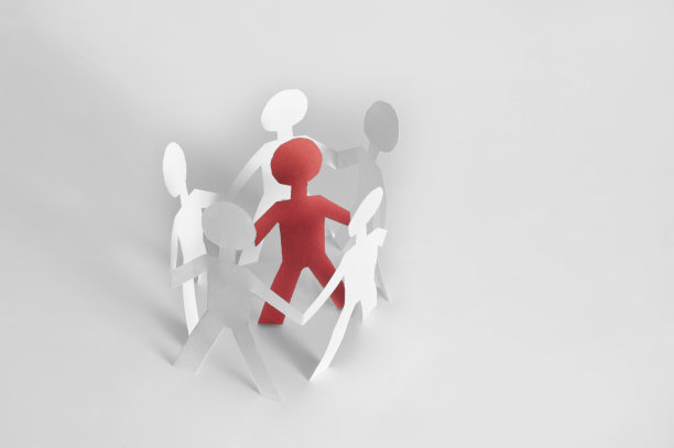 团队领导的概念与纸上的数字。图片下载