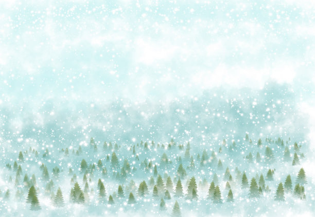 冬天的风景与雪景的背景图片下载