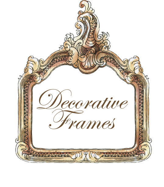 手工制作的华丽的框架矢量草图。图片下载
