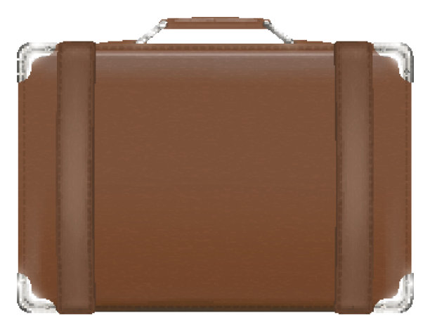 真正的棕色老式皮箱旅行袋图片下载