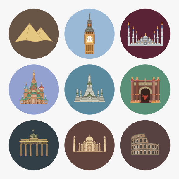 九个单位及地标图片下载