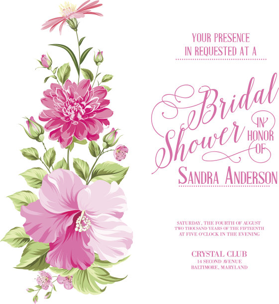 邀请卡上的花环图片下载