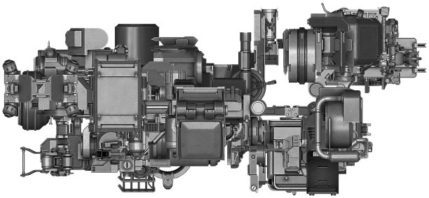 抽象的工业设备技术的三维插图图片下载