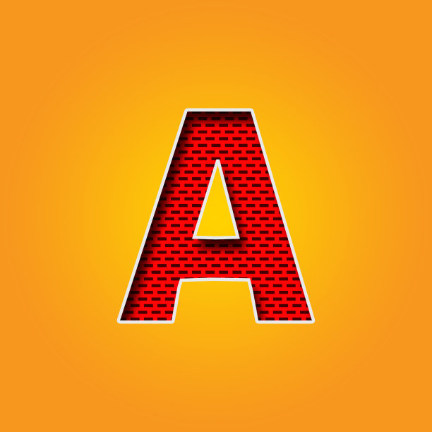 单字A字型图片下载