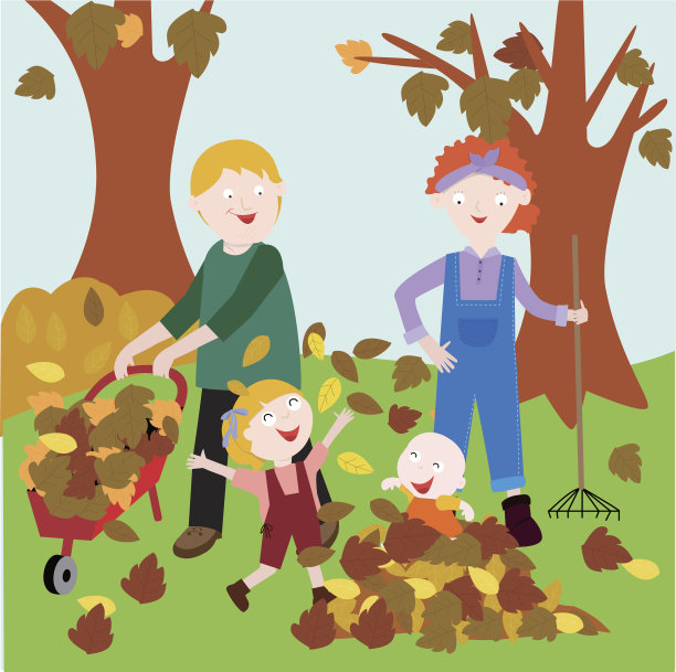 家庭在秋天图片下载