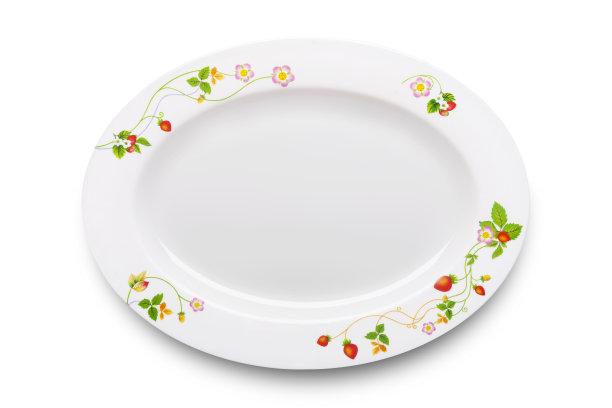 简单的白色椭圆板图片下载