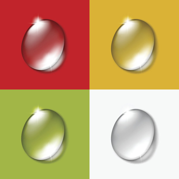 矢量现实水滴设置孤立图片下载