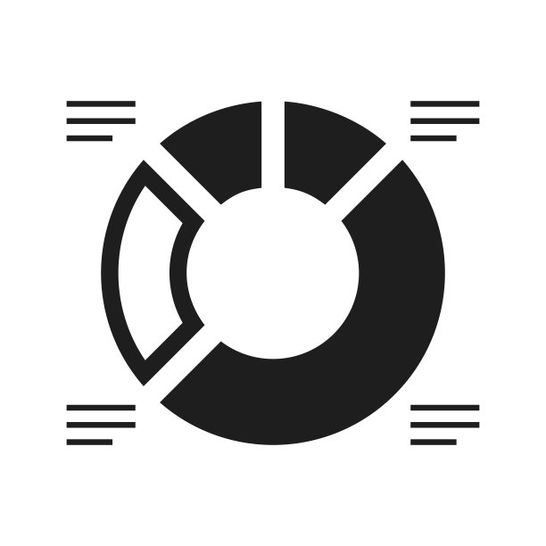 甜甜圈图表图标上的白色背景。——SingleSeries图片下载