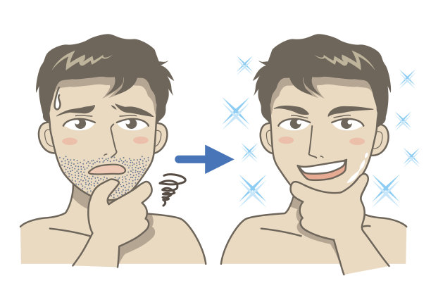 男性剃须的形象图片下载