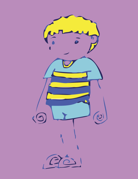 可爱的卡通人物男人和女人在Jaidee家庭风格图片下载