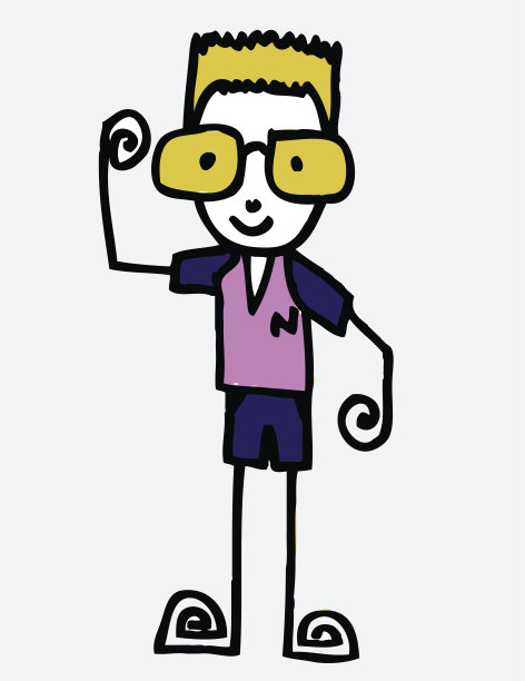 可爱的卡通人物男人和女人在Jaidee家庭风格图片下载