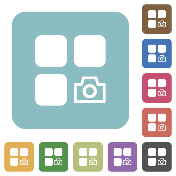 组件快照圆角的方形平面图标图片下载