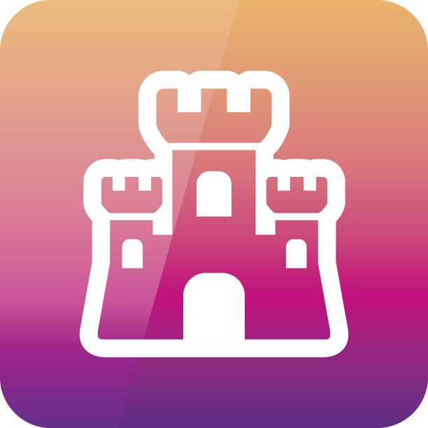 沙堡轮廓图标。夏天。假期图片下载