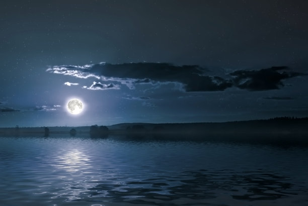 湖上的黄昏图片下载