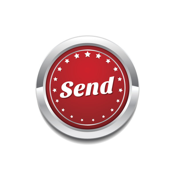 发送红色矢量图标按钮图片下载