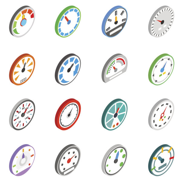 速度表图标设置，等距3d风格图片下载