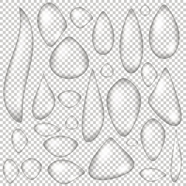 一套透明的水滴图片下载