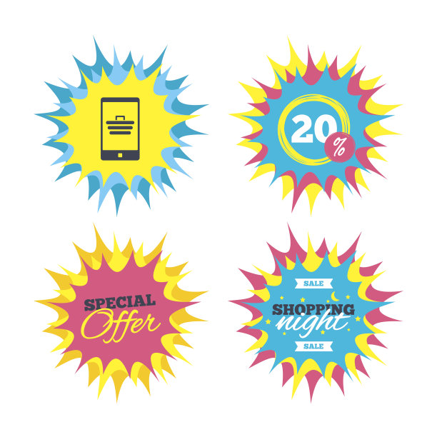 智能手机与购物车标志图标。图片下载