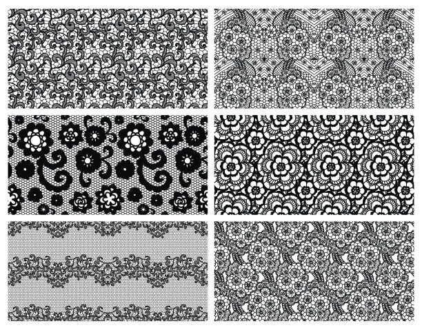 一套花边图案。素材图片