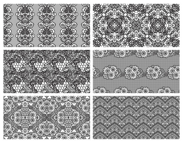一套花边图案。素材图片